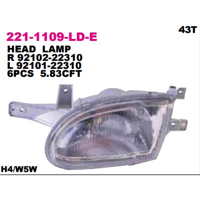 Head Lamp Lampu Depan Hyundai Accent 1998 1999 2000 Best