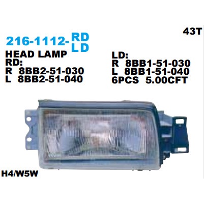 Head Lamp Lampu Depan Mazda 323 Interplay 1992 Best