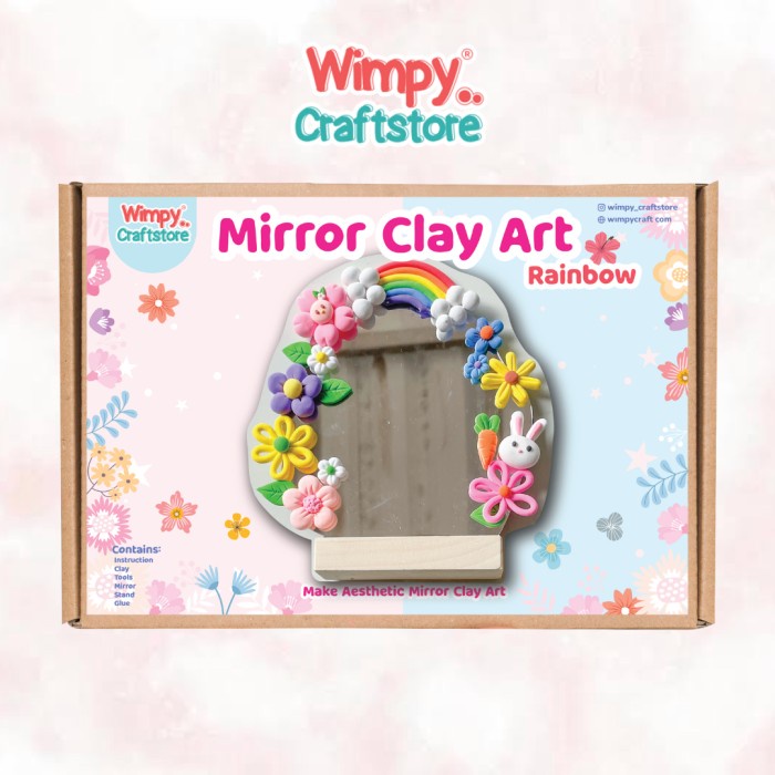 

Wimpy Craft Kit Diy Mirror Clay Art Set Kit Kado Kerajinan Tangan