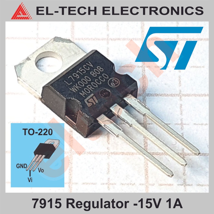 TERLARIS 7915 L7915 LM7915 79 L79 LM79 15 Voltage Regulator -15V