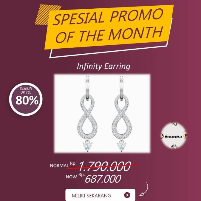 Promo Anting Swarovski Infinity Earring Original 100% Original