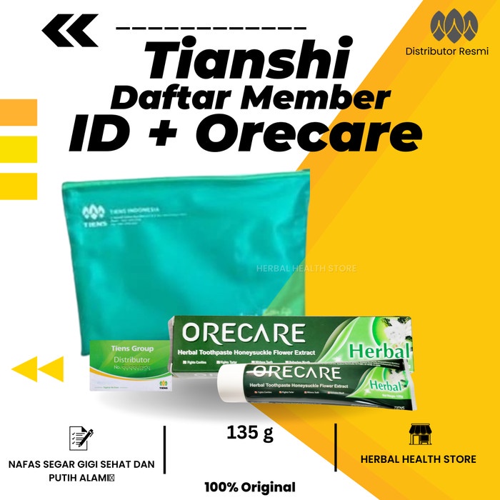 Ready Kartu ID Member tiens + Orecare Tiens Herbal Toothpaste