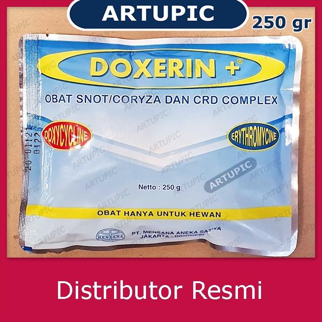Ready Doxerin Plus 250 gram Obat Snot Coryza CRD Complex Pernafasan Unggas Ayam Mensana Artupic