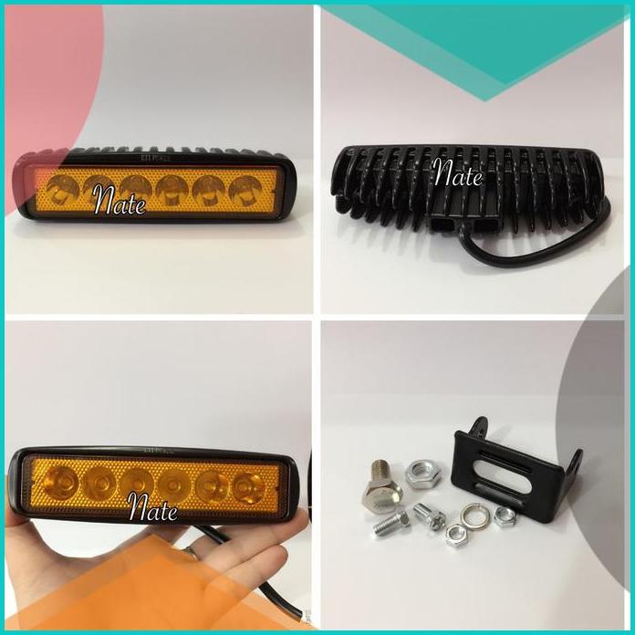 LED Bar Lampu sorot LED tembak Offroad Drl waterproof ( KUNING ) 16nov