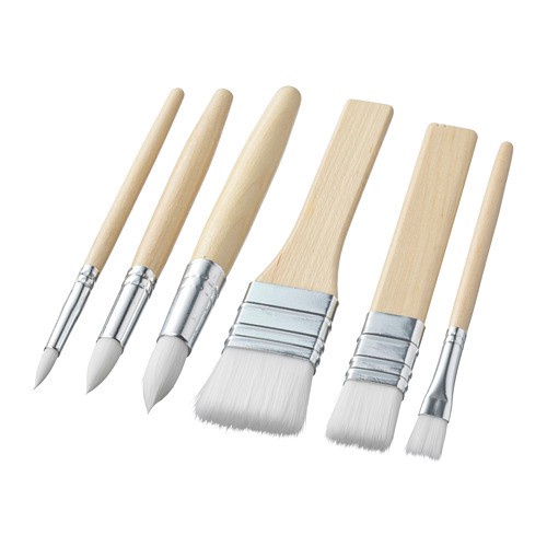 

Kuas Cat Air Anak Set Isi 6Pcs Wooden Paint Brushes