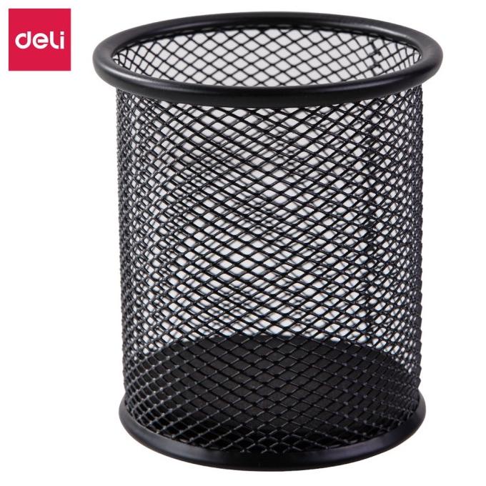 

TERLARIS DELI TEMPAT ALAT TULIS PULPEN BULAT HITAM BESI DESK ORGANIZER E9172