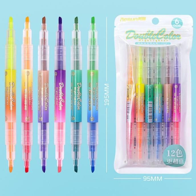 

TERLARIS RD7727 STABILO 2 UJUNG 2 WARNA 1 PACK ISI 6 PCS STABILO DUO WARNA