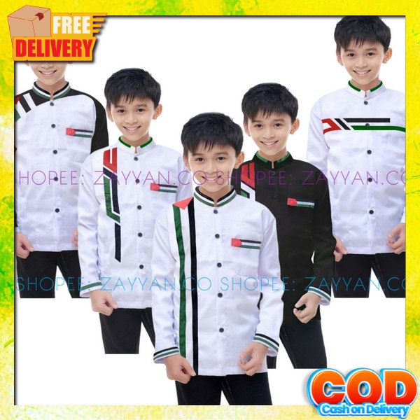 Buju Pakaian Turki Cowok Laki-Laki Kemeja Hafiz Baju Koko Muslim Pakaian Model Terbaru Atasan Anak C