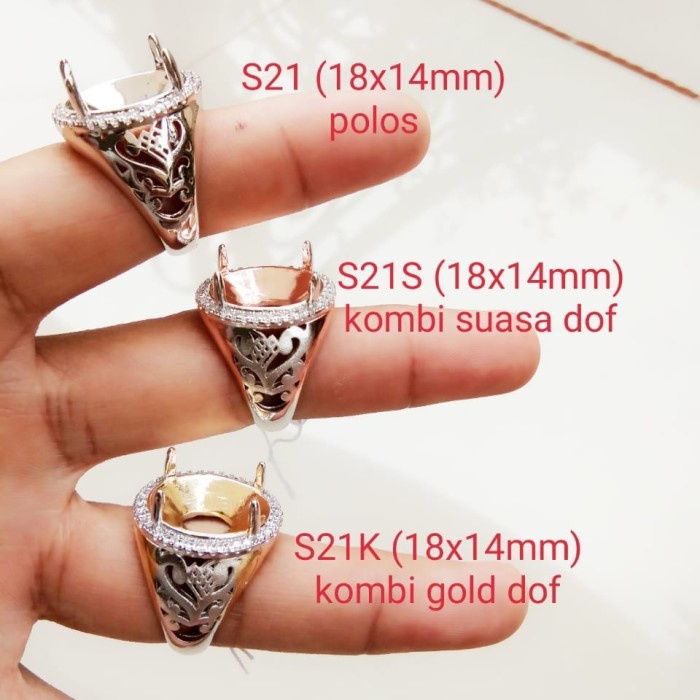 [Baru] Ring Cincin Emban Perak Hongkong / Silver 925 / Model S21 Terbaru