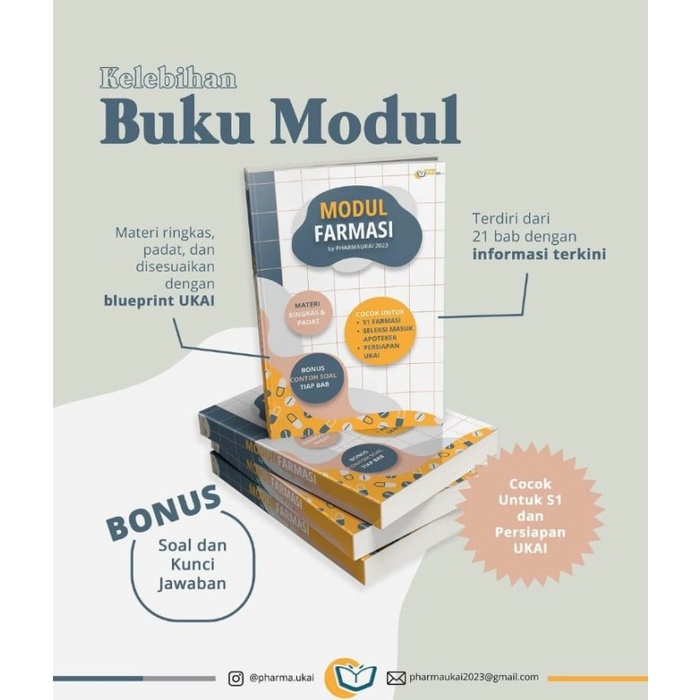 [COD] Buku Bank Soal Ukai Dan Modul Farmasi Pharma Ukai 2023 Dan Osce Ui Ori Limited