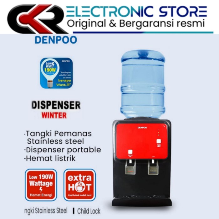 [Ori] Dispenser Galon Atas Denpoo Winter  Panas Dan Dingin  Berkualitas