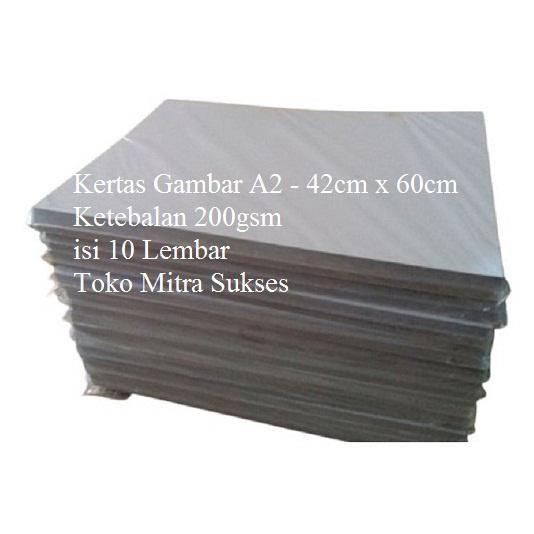 

Big Sale Kertas Gambar 200gsm A2 - 42cm x 60cm isi 10 Lembar .,