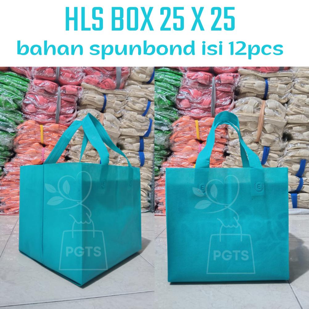 

Hot - Tas spunbond box 25 x 25 (Lusin) box gift kotak nasi berkat hajatan syukuran