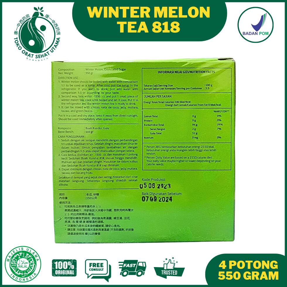

Terbaru! TER WINTER MELON TEA 818 SEDUHAN BUAH KUNDUR / MINUMAN PANAS DALAM / WINTERMELON TEH ,.