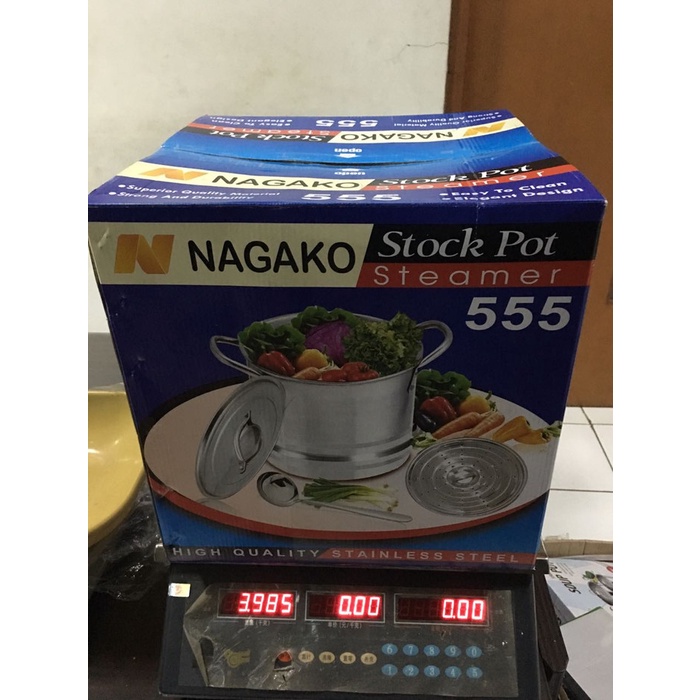 [Ori] Stockpot Steamer Nagako 555 Stainless 4Set Limited