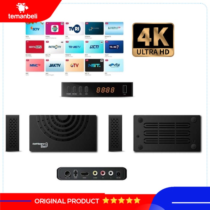 [Original] Set Top Box Tv Digital - Tv Digital Dvb T2 1080P - Plus Antena - 4K Hd Berkualitas