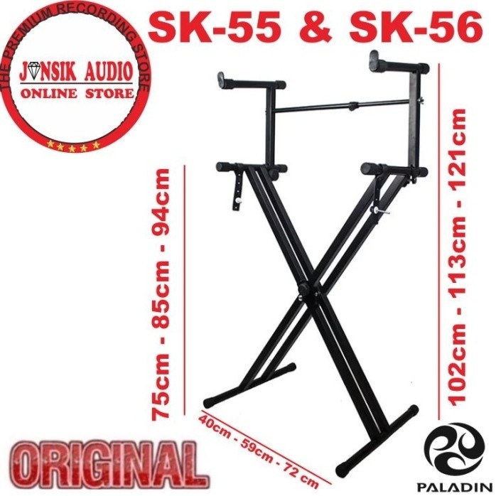 ✅Baru Stand Keyboard 2 Susun Paladin Sk55 Stand Piano 2 Susun Sk56 Limited