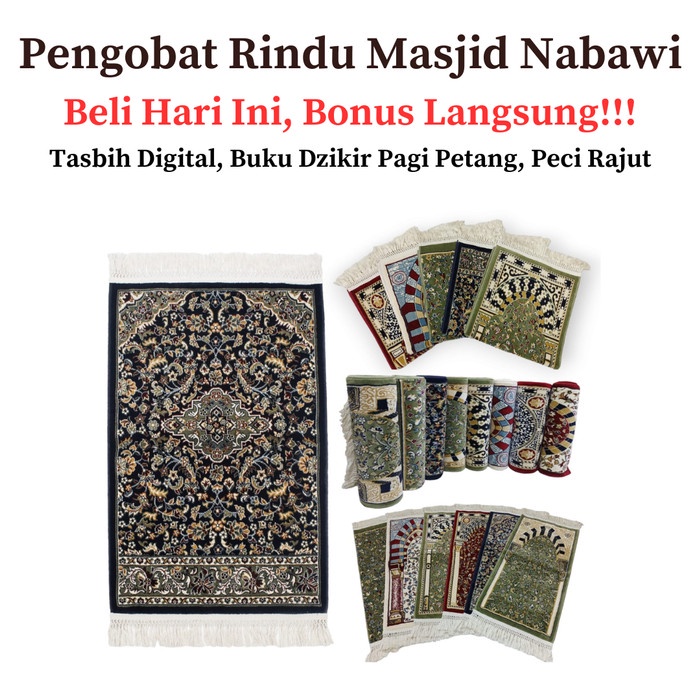 [Original] Sajadah Rawda Asli Madinah Lembut Sajadah Nabawi Terbaru Terbatas