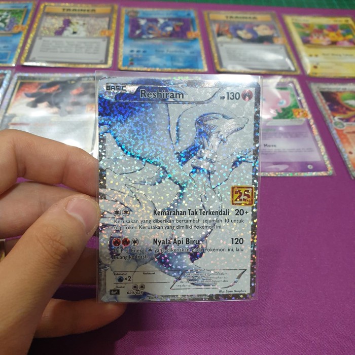 ✅COD Kartu Pokemon Indonesia - 25Th Anniversary Collections - Reshiram Limited