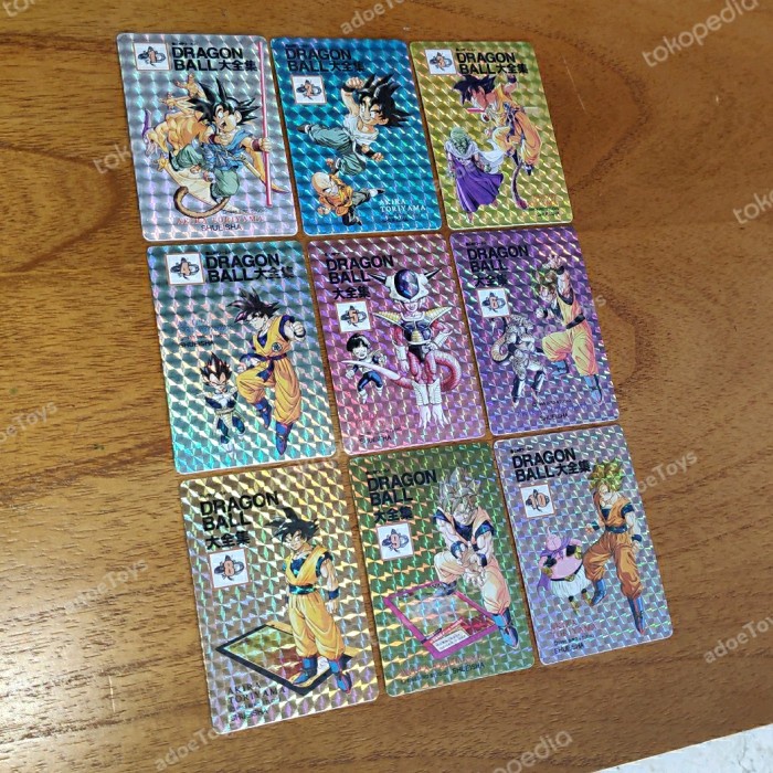 ✅COD Dragon Ball Fancard Set Of 9 Kartu Son Goku Bezita Gohan No Figure Shf Terbaru
