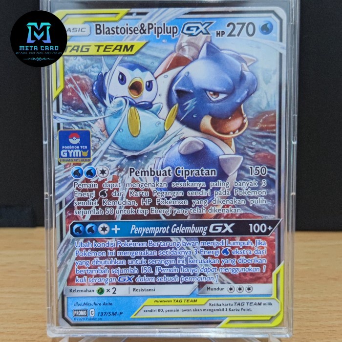 ✅COD Blastoise  Piplup Gx Tag Team 137/Sm-P Promo Gym 137/Sm-P Poke Indo Berkualitas