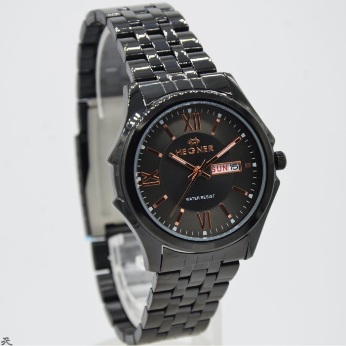 ✅New Ori Hegner 8001Mb / Hegner 8001 - Jam Tangan Pria Original - Black Limited