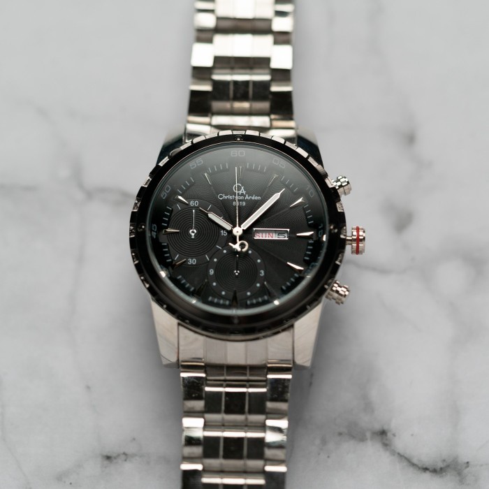 ✅New Ori Jam Tangan Pria Christyan Arden Daydate Ca8619 Gth - Black 46Mm Berkualitas