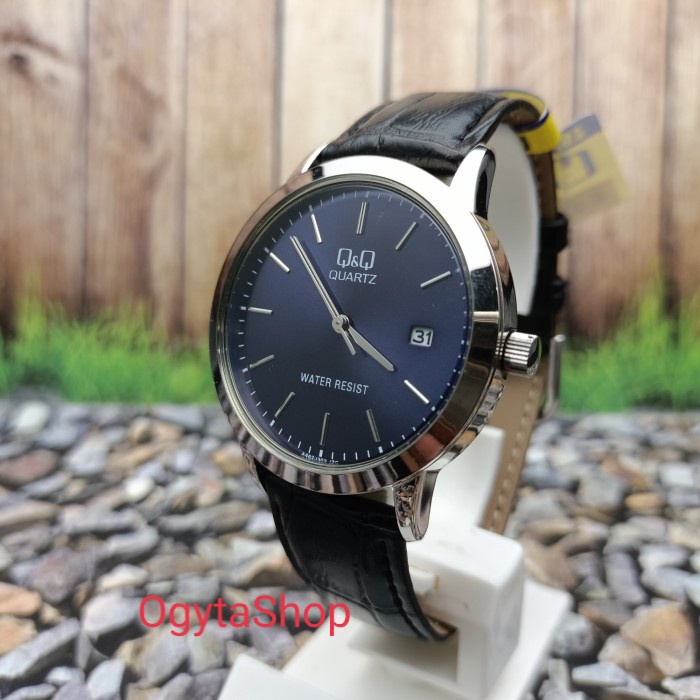 ✅New Ori QQ Qq Jam Tangan Pria Wanita Kulit Hitam A462J302Y Original Limited
