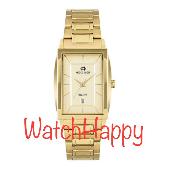 ✅New Ori Jam Tangan Wanita Hegner 1664 Hw 1664 Hw1664 Lady Gold Stainless Steel Limited