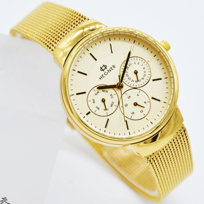 ✅New Ori Hegner 5053Lg / Hegner 5053- Jam Tangan Wanita Original - Gold Diskon