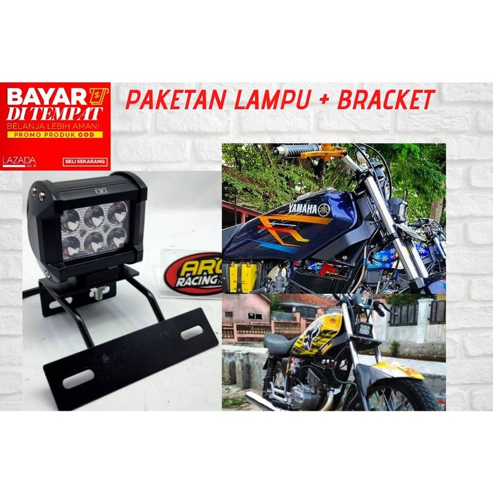 [New Ori] Dudukan Depan Plat Nomor Yamaha Rx King  Lampu Diskon