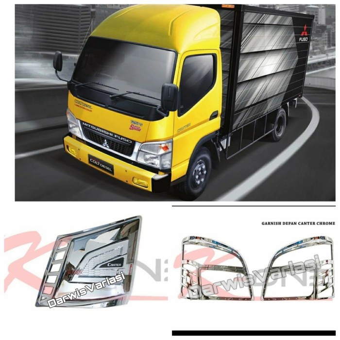 ✅Original Garnish Depan Canter  Garnish Pipi Canter Chrome Terbaru
