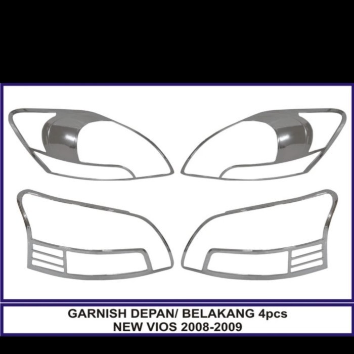 ✅Original Garnish Garnis Lampu Depan Belakang New Vios Gen 2 2008 - 2012 Terbatas