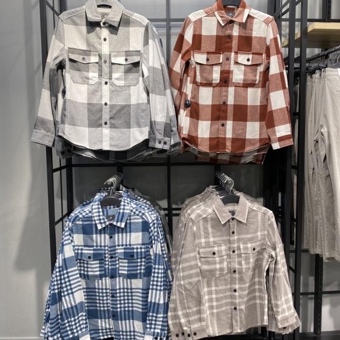 Kemeja Flanel / Jaket Tebal Pria H&M Original Store