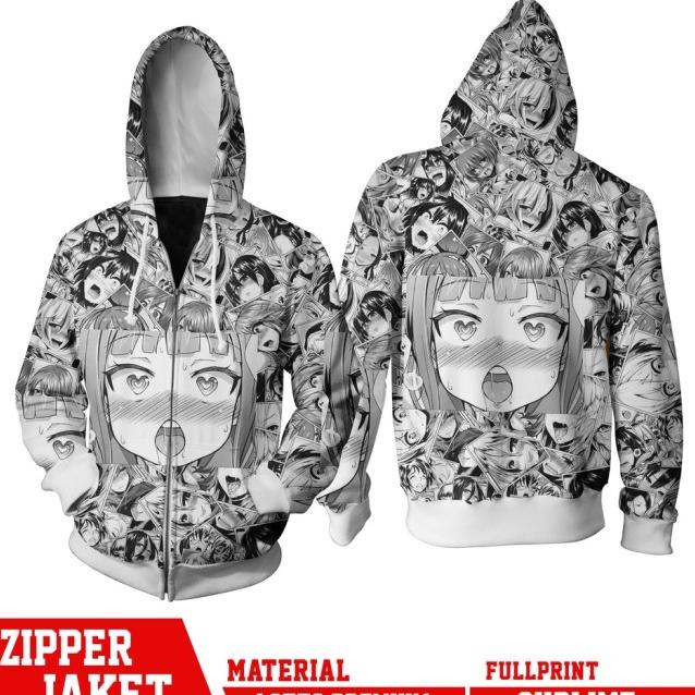 [Terwaw] Jaket Zipper Manga Ahegao Fullprinting