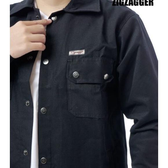 Cod Kemeja Semi Parka Pria Zigzagger Premium Jaket Kekinian Hem