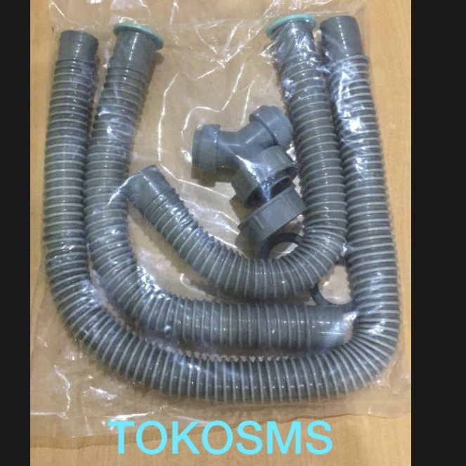 Selang bak cuci piring cabang flexible sink 2 lubang selang BCP