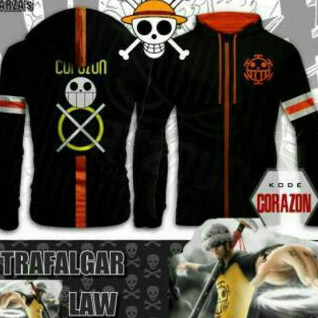 Jaket Sweater Trafalgar Law Corazon Pop Fzo Luffy Ace Sabo Sanji