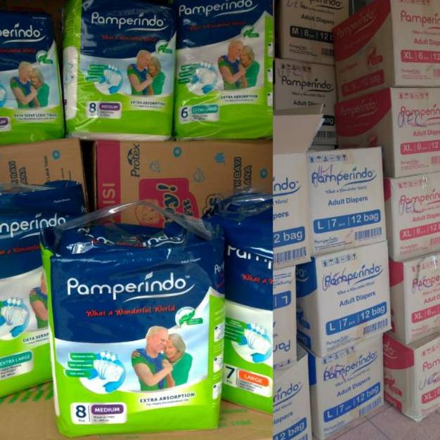 Flash Sale - POPOK DEWASA PAMPERINDO ADULT DIAPERS PEREKAT PAMPERINDO M L XL ,,