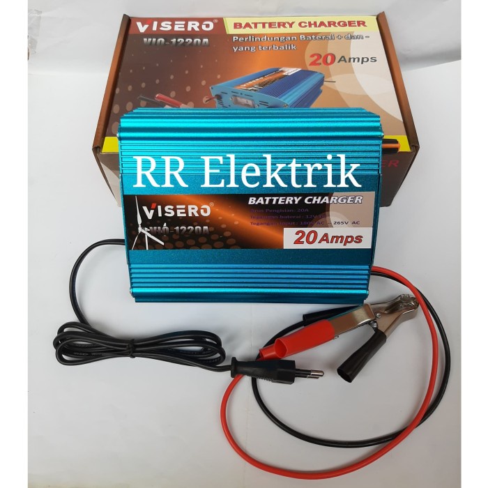 ✨Baru Smart Fast Charger Aki 20A 12V - Cas Aki Otomatis - Visero Limited