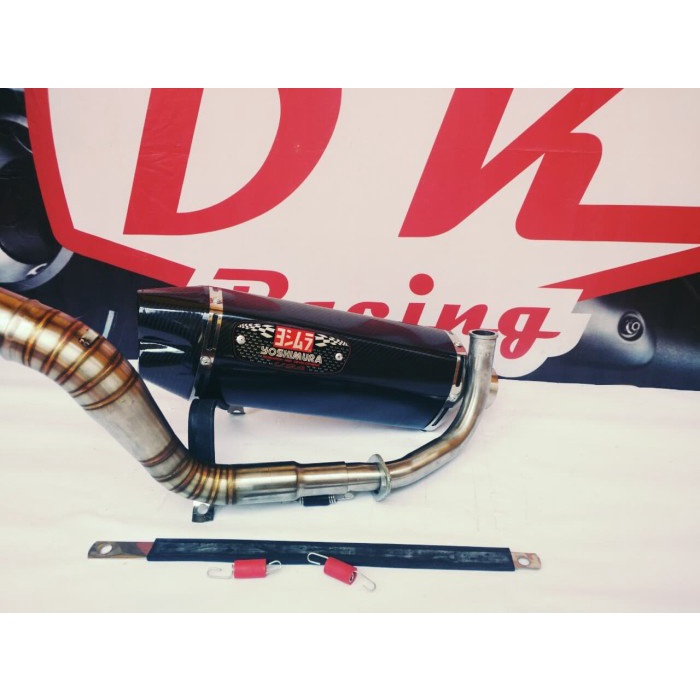✨COD Knalpot Racing Yamaha Nouvo Lele Yoshimura R77 Double Exit Ngebas Diskon