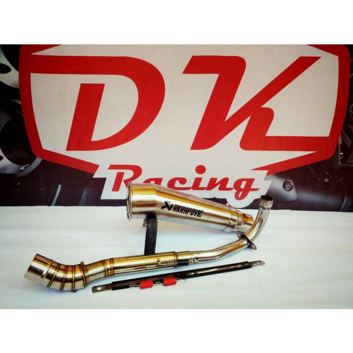 ✨COD Knalpot Racing Honda Supra X Lama Akrapovic Meghapone Fullsystem Terbaru