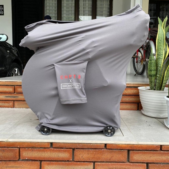 [Baru] Sarung Sepeda Lipat Brompton Chpt3 Cover Tas Sarung Brompton Case Abu Limited