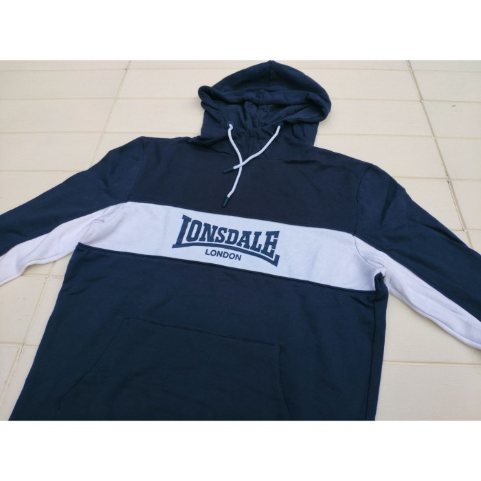 [COD] Lonsdale Hoodie Navy/White Original Terbaru