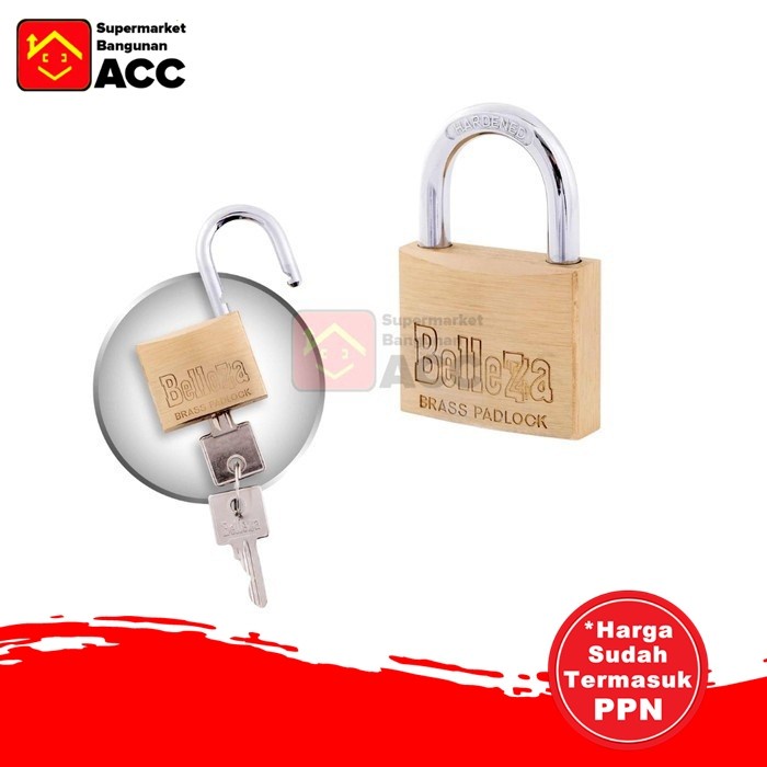 [New] Bellezza Padlock Gembok Gmb Bz 174-50 Brs Limited
