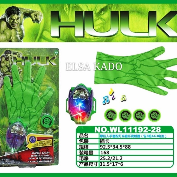 TERLARIS mainan cowok anak laki marvel avengers sarung tangan hulk tembakan