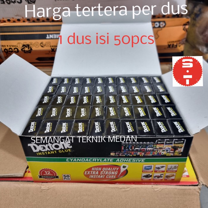 

Lem Setan Tetes Korea Dewa Instant Glue Dextone Dus 1 Box 50 Kotak