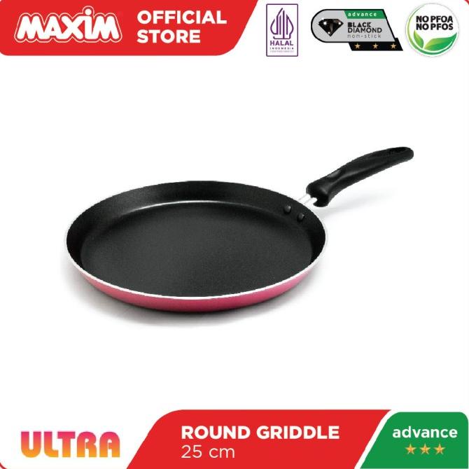 Maxim Ultra Pink Wajan Teflon Anti Lengket 25cm Round Griddle Pan