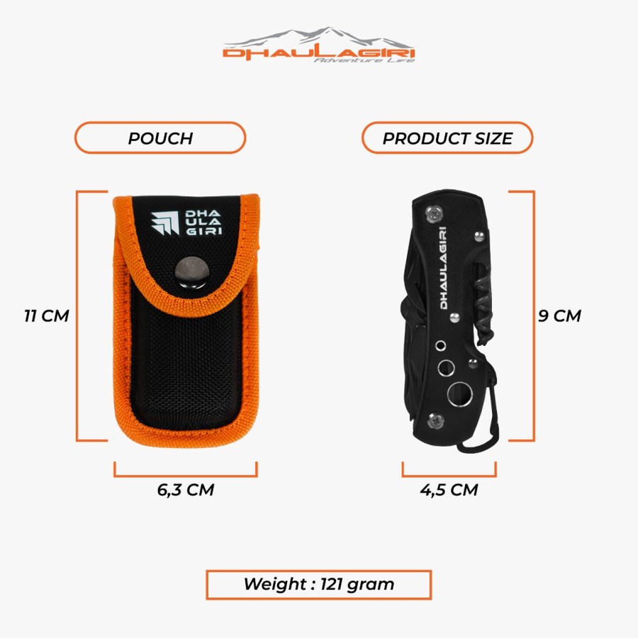 Survival Kit Multifungsi Carabiner Tools 502 Dhaulagiri Multitools