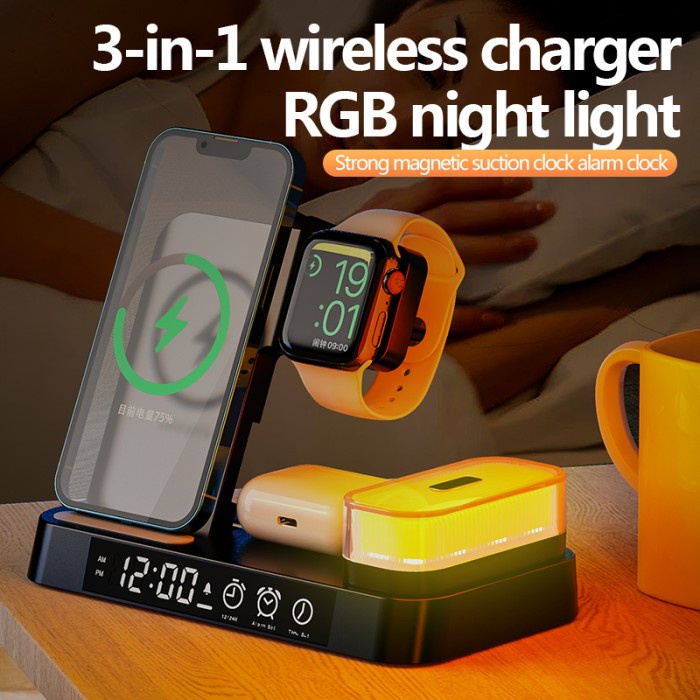 5 In 1 Wireless Phone Charger Charging Station Foldable Magnetic